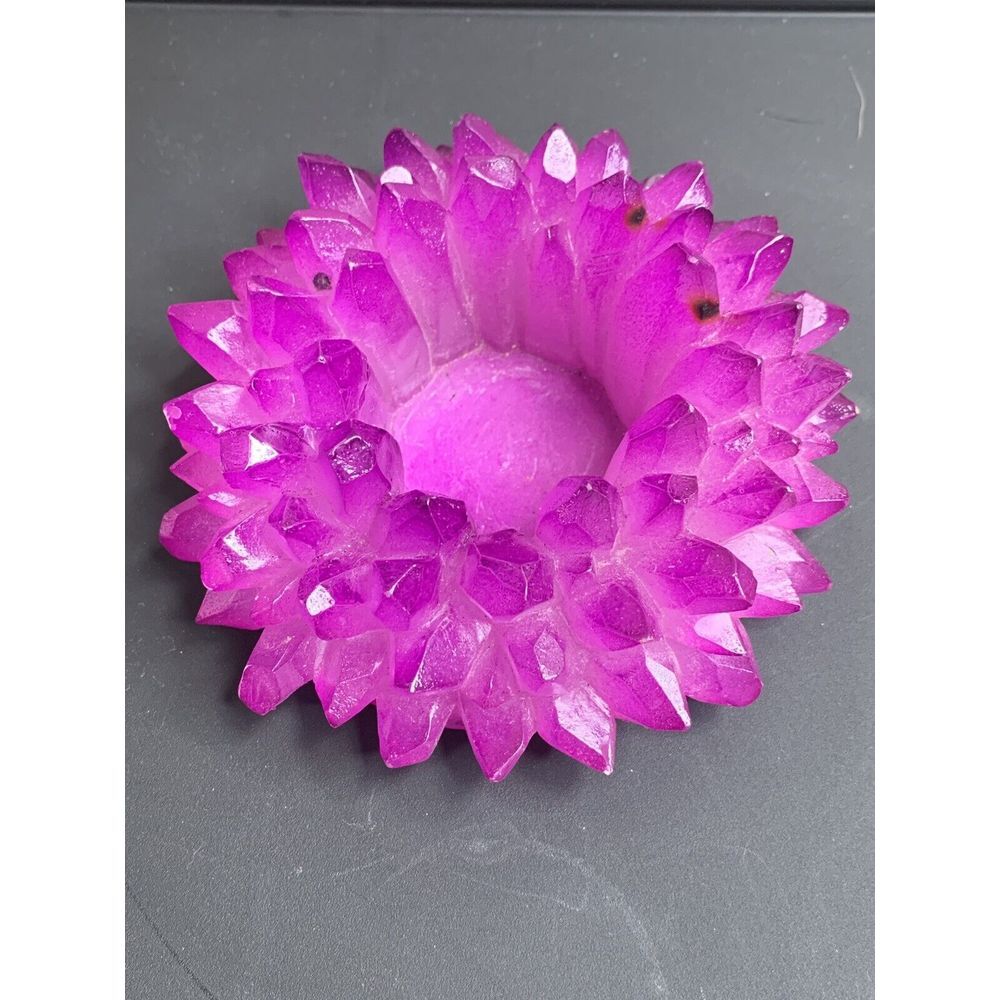 Michael's Place And Time Spellbound Led Tea light Holder Purple Halloween Resin